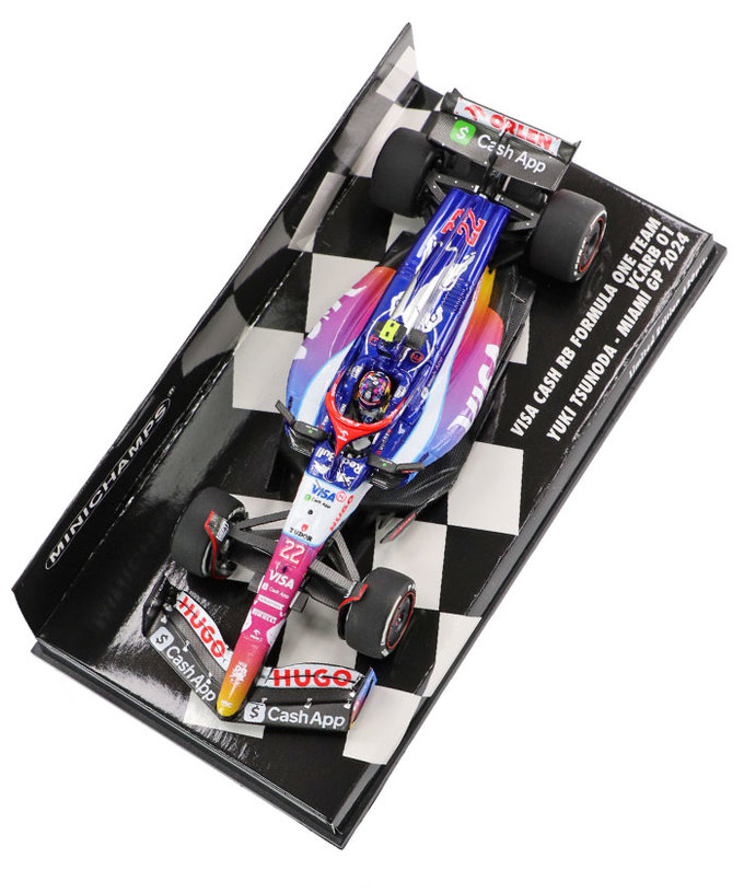 ミニチャンプス 1/43スケール VISA CASH APP RB F1 ホンダ VCARB 01 角田裕毅 2024年 マイアミGP /24f1m拡大画像