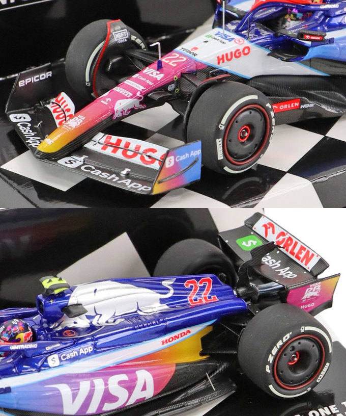 ミニチャンプス 1/43スケール VISA CASH APP RB F1 ホンダ VCARB 01 角田裕毅 2024年 マイアミGP /24f1m拡大画像