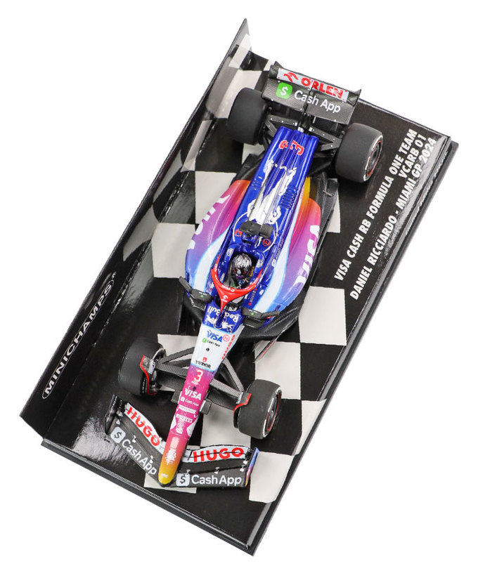 ミニチャンプス 1/43スケール VISA CASH APP RB F1 ホンダ VCARB 01 ダニエル・リカルド 2024年 マイアミGP /24f1m拡大画像