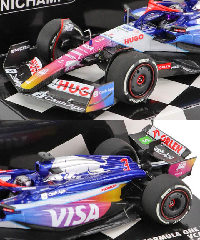 ミニチャンプス 1/43スケール VISA CASH APP RB F1 ホンダ VCARB 01 ダニエル・リカルド 2024年 マイアミGP /24f1m拡大画像