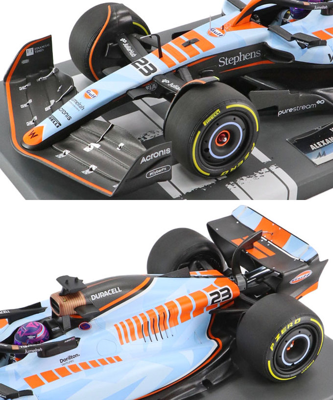 ミニチャンプス 1/18スケール ウィリアムズ レーシング FW45 アレクサンダー・アルボン 2023年 シンガポールGP拡大画像