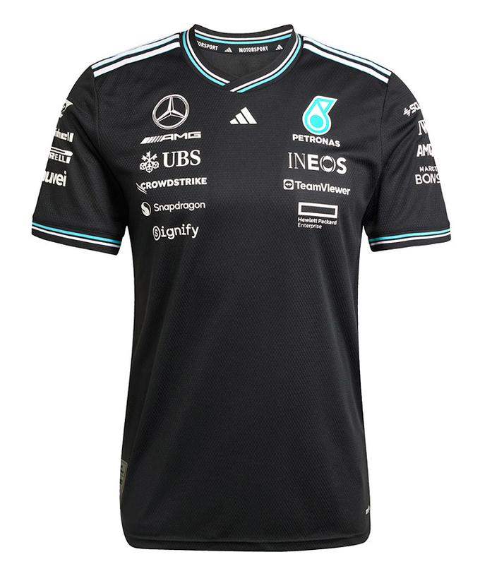 【オーセンティック】メルセデス AMG ペトロナス F1 チーム ドライバー Tシャツ ブラック 2025 /アディダス/TM-W拡大画像