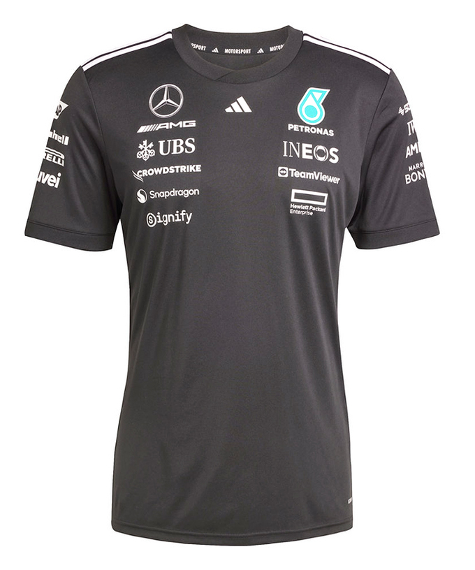 メルセデス AMG ペトロナス F1 チーム ドライバー Tシャツ ブラック 2025 /アディダス/TM-W拡大画像