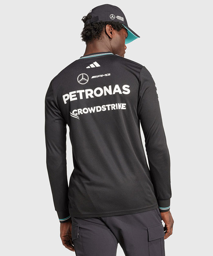 【オーセンティック】メルセデス AMG ペトロナス F1 チーム ドライバー ロングスリーブ Tシャツ ブラック 2025 /アディダス/TM-W拡大画像