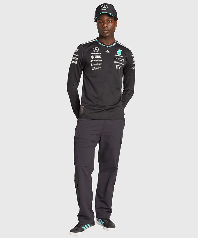 【オーセンティック】メルセデス AMG ペトロナス F1 チーム ドライバー ロングスリーブ Tシャツ ブラック 2025 /アディダス/TM-W拡大画像