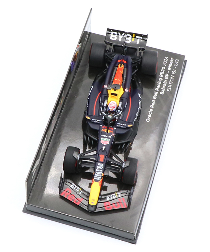 フェルスタッペン別注 ミニチャンプス 1/43スケール オラクル レッドブル レーシング ホンダ RB20 マックス・フェルスタッペン 2024年 バーレーンGP 優勝 /ARB/24f1m拡大画像