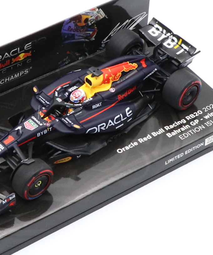 フェルスタッペン別注 ミニチャンプス 1/43スケール オラクル レッドブル レーシング ホンダ RB20 マックス・フェルスタッペン 2024年 バーレーンGP 優勝 /ARB/24f1m拡大画像