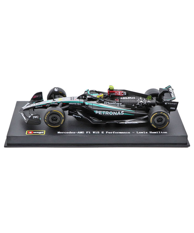 ブラゴ 1/43スケール メルセデス AMG ペトロナス F1 W15 E パフォーマンス ルイス・ハミルトン 2024年（ドライバー付属） /24f1m拡大画像