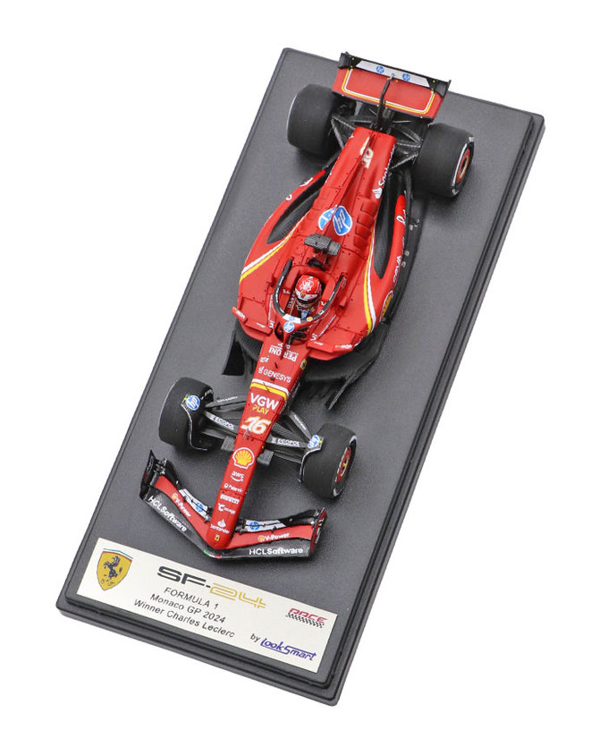 ルックスマート 1/43スケール フェラーリ SF24 シャルル・ルクレール 2024年 モナコGP 優勝 /24f1m拡大画像