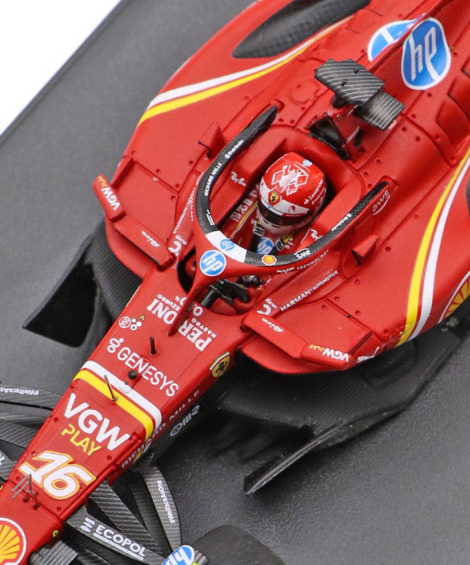 ルックスマート 1/43スケール フェラーリ SF24 シャルル・ルクレール 2024年 モナコGP 優勝 /24f1m拡大画像