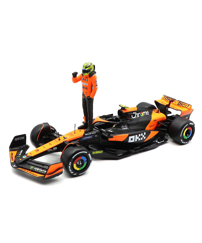 ブラゴ 1/24スケール マクラーレン F1 チーム MCL38 ランド・ノリス 2024年 マイアミGP F1初優勝 (ドライバーフィギュア付属)拡大画像