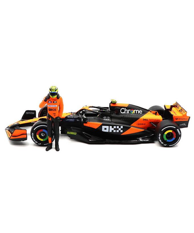 ブラゴ 1/24スケール マクラーレン F1 チーム MCL38 ランド・ノリス 2024年 マイアミGP F1初優勝 (ドライバーフィギュア付属)拡大画像