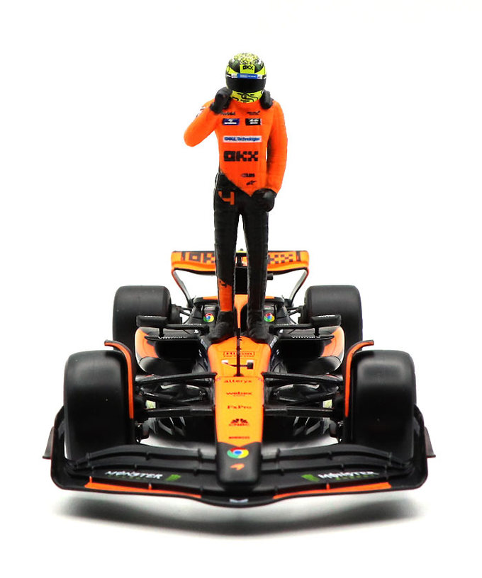 ブラゴ 1/24スケール マクラーレン F1 チーム MCL38 ランド・ノリス 2024年 マイアミGP F1初優勝 (ドライバーフィギュア付属)拡大画像