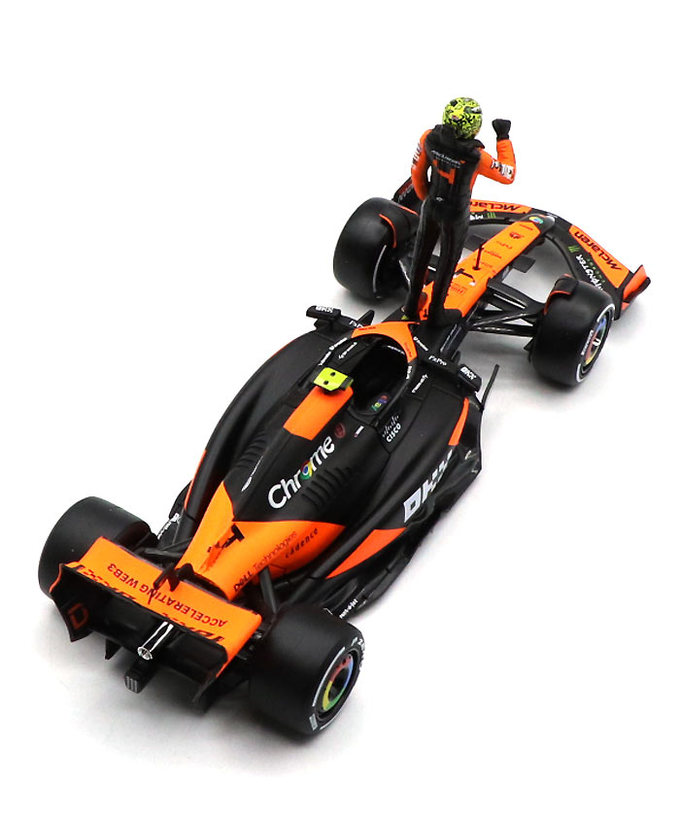 ブラゴ 1/24スケール マクラーレン F1 チーム MCL38 ランド・ノリス 2024年 マイアミGP F1初優勝 (ドライバーフィギュア付属)拡大画像