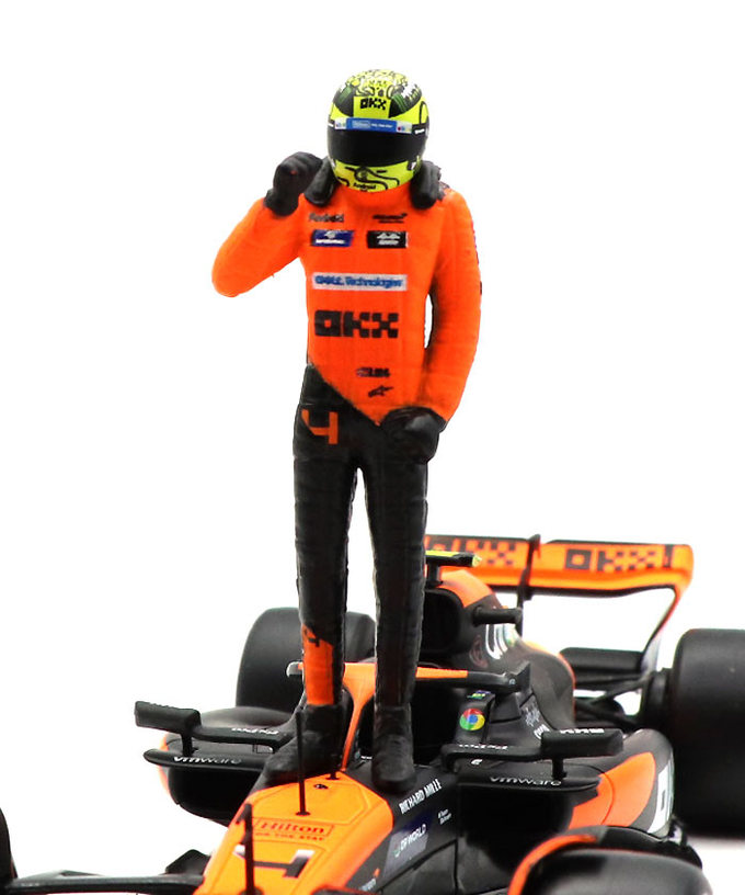 ブラゴ 1/24スケール マクラーレン F1 チーム MCL38 ランド・ノリス 2024年 マイアミGP F1初優勝 (ドライバーフィギュア付属)拡大画像
