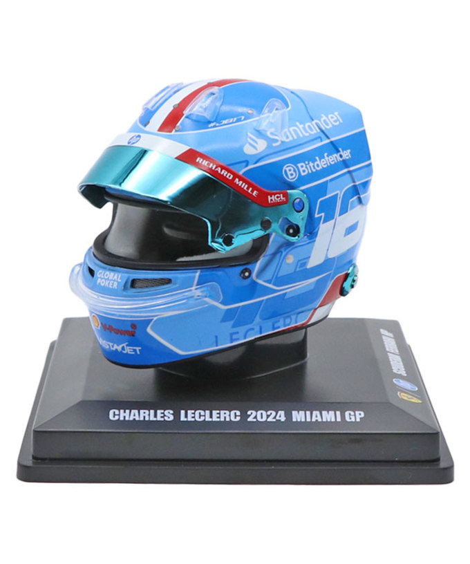 ルックスマート 1/5スケール シャルル・ルクレール フェラーリ 2024年 マイアミGP ヘルメット拡大画像
