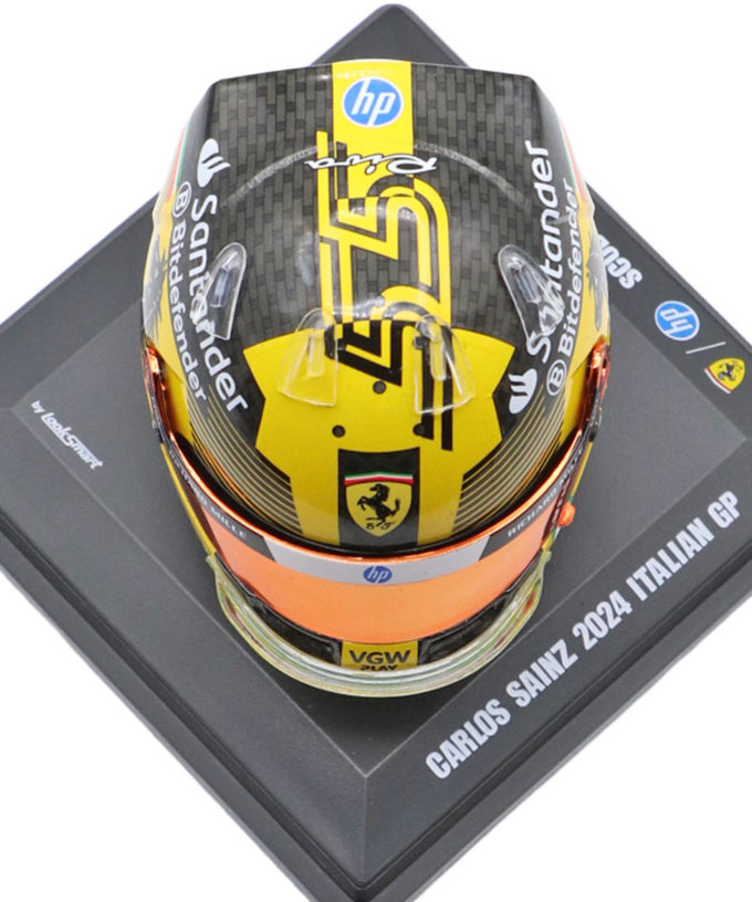 ルックスマート 1/5スケール カルロス・サインツ フェラーリ 2024年 イタリアGP ヘルメット拡大画像