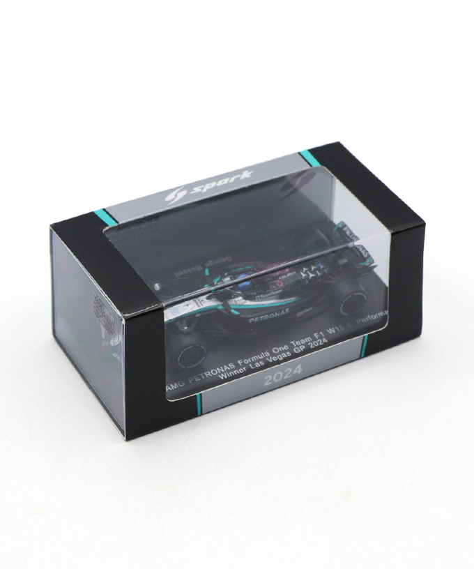 スパーク 1/64スケール メルセデス AMG ペトロナス F1 W15 E パフォーマンス ジョージ・ラッセル 2024年 ラスベガスGP 優勝 /spk拡大画像