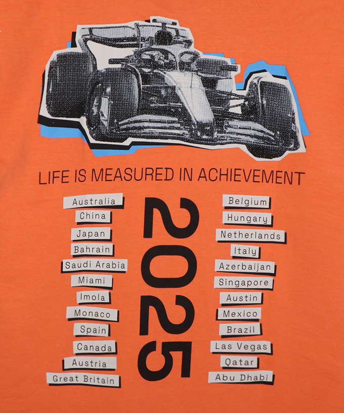 マクラーレン F1 チーム 2025 ツアー Tシャツ拡大画像
