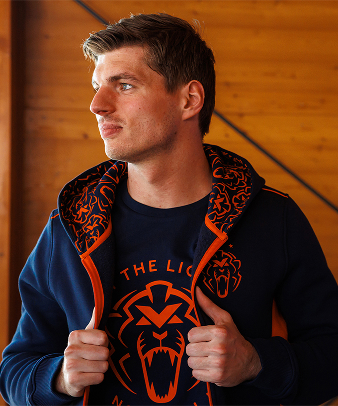マックス・フェルスタッペン Unleash The Lion ジップ フーディー ネイビー拡大画像