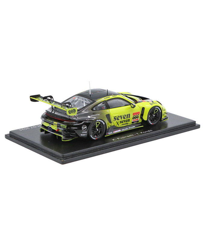 スパーク 1/43スケール seven×seven PORSCHE GT3R seven×seven Racing NO.666 藤波清斗 / 近藤翼 スーパーGT 2025年 GT300 拡大画像