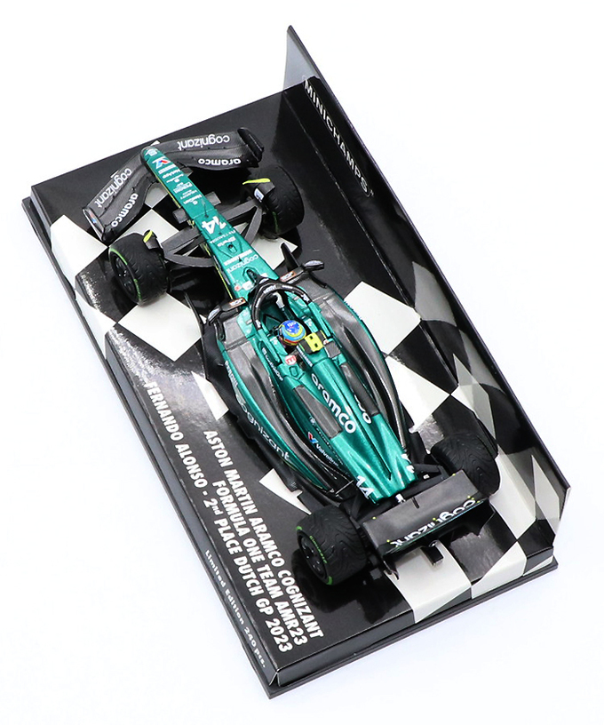 ミニチャンプス 1/43スケール アストンマーチン アラムコ F1 チーム AMR23 フェルナンド・アロンソ 2023年 オランダGP 2位入賞/23f1m拡大画像
