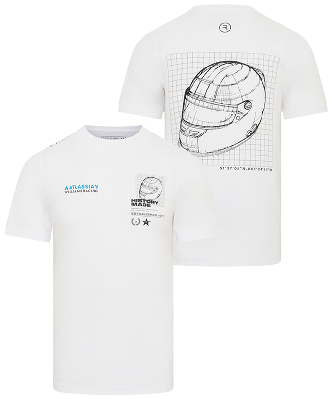 ウィリアムズ レーシング チーム HISTORY MADE Tシャツ ホワイト拡大画像