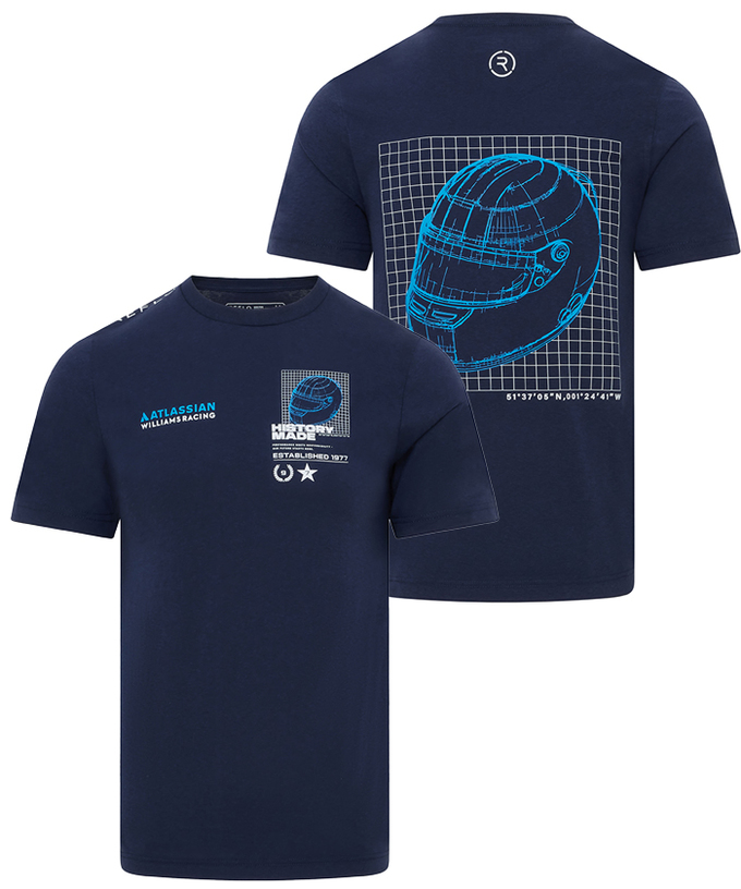 ウィリアムズ レーシング チーム HISTORY MADE Tシャツ ネイビー拡大画像