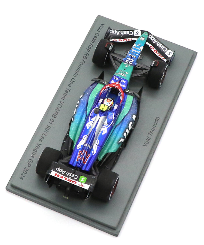 スパーク 1/43スケール VISA CASH APP RB F1 ホンダ VCARB 01 角田裕毅 2024年 ラスベガスGP 9位 /24f1m拡大画像
