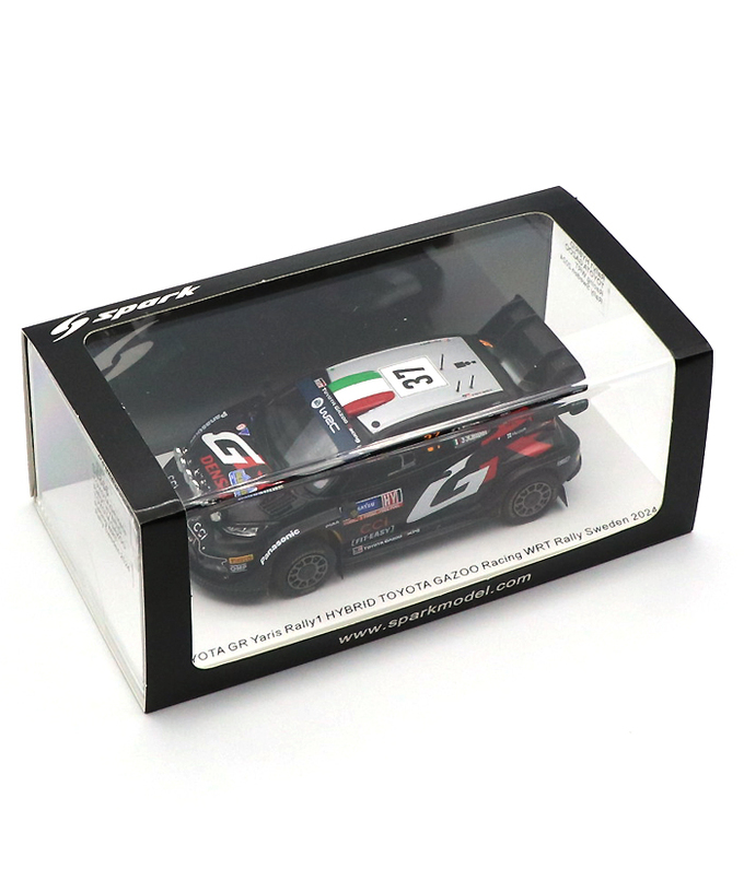 スパーク 1/43スケール トヨタ GRヤリス ラリー1 ハイブリッド TOYOTA GAZOO Racing  WRT 37号車 ロレンツォ・ベルテッリ / シモーネ・スカットリン 2024年 WRC スウェーデンラリー /TGR_WRC拡大画像