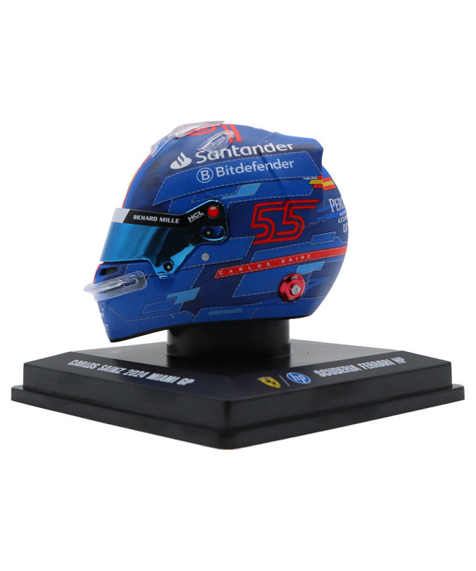 ルックスマート 1/5スケール カルロス・サインツ フェラーリ 2024年 マイアミGP ヘルメット拡大画像