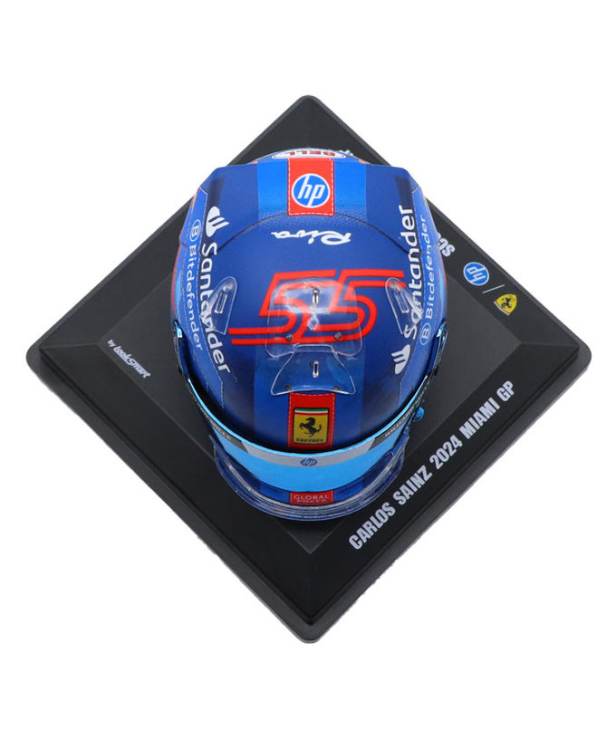 ルックスマート 1/5スケール カルロス・サインツ フェラーリ 2024年 マイアミGP ヘルメット拡大画像