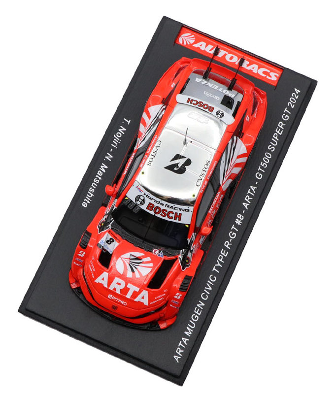 スパーク 1/43スケール ARTA MUGEN CIVIC TYPE R-GT No.8 ARTA  野尻智紀 / 松下信治 GT500 スーパーGT 2024年拡大画像