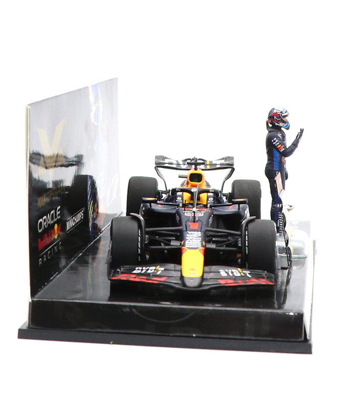 【購入数制限有/おひとり様1個まで】フェルスタッペン 別注 ミニチャンプス 1/43スケール オラクル レッドブル レーシング ホンダ RB20 マックス・フェルスタッペン 2024年 ラスベガスGP ワールドチャンピオン フィギュア＆チャンピオンボード付き /ARB拡大画像