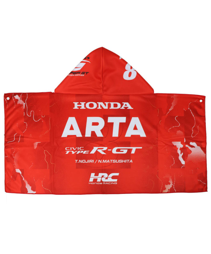 HRC Honda RACING x スーパーGT コラボ フード付き ビッグタオル ARTA #8拡大画像