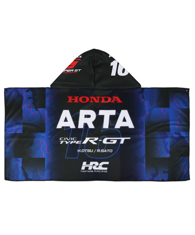 HRC Honda RACING x スーパーGT コラボ フード付き ビッグタオル ARTA #16拡大画像