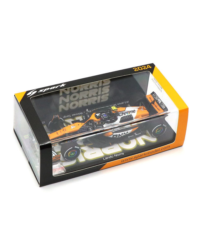 スパーク 1/43スケール マクラーレン F1 チーム MCL38 ランド・ノリス 2024年 シンガポールGP 優勝 /24f1m拡大画像