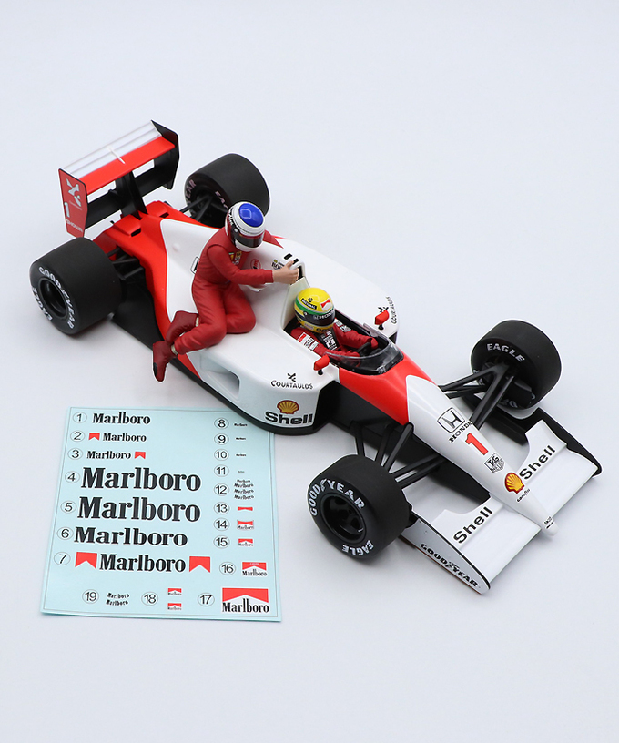ミニチャンプス 1/18スケール マクラーレン ホンダ MP4/6 アイルトン・セナ 1991年 メキシコGP ジャン・アレジ フィギュア付き拡大画像