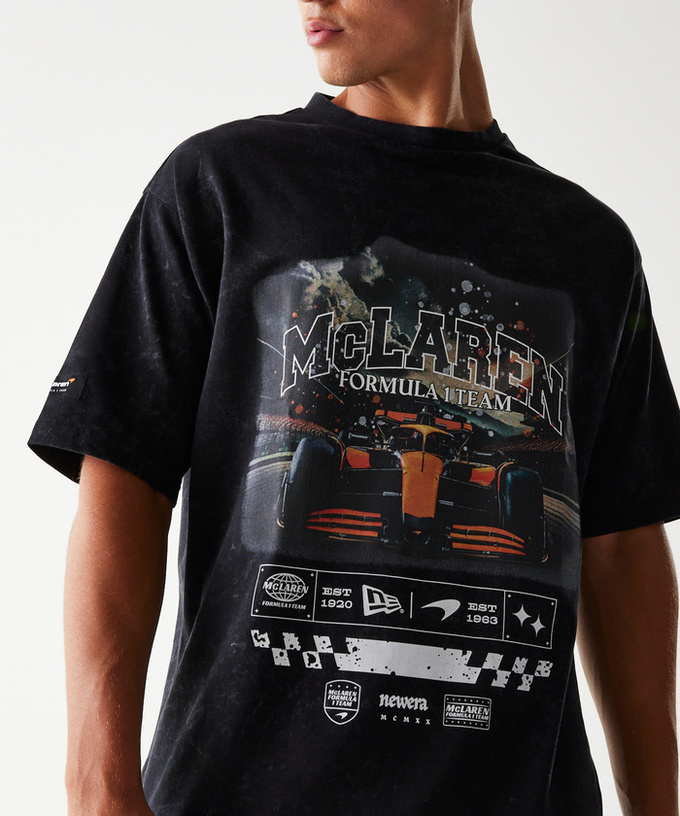 マクラーレン F1チーム NewEra ウォッシュ グラフィック オーバーサイズTシャツ拡大画像