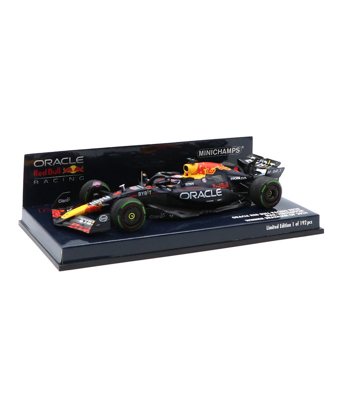 ミニチャンプス 1/43スケール オラクル レッドブルレーシング ホンダ RB20 マックス・フェルスタッペン 2024年 ブラジルGP 優勝拡大画像
