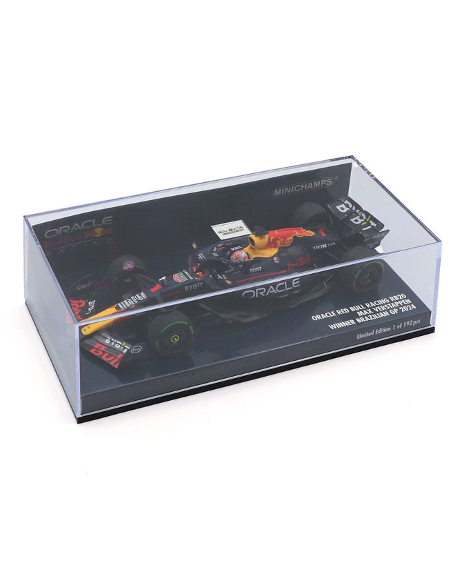 ミニチャンプス 1/43スケール オラクル レッドブルレーシング ホンダ RB20 マックス・フェルスタッペン 2024年 ブラジルGP 優勝拡大画像