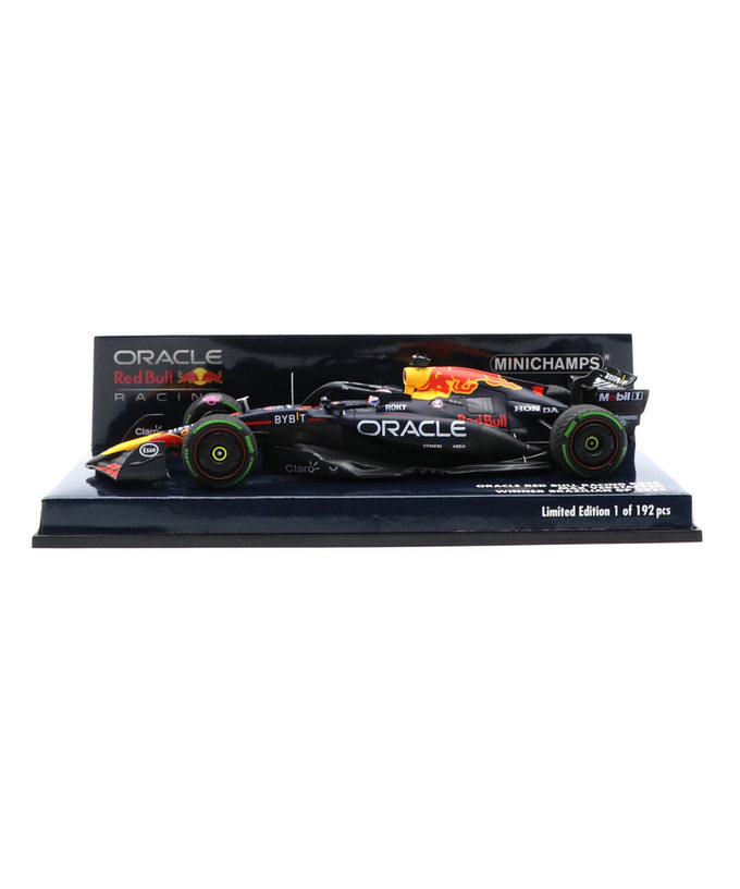 ミニチャンプス 1/43スケール オラクル レッドブルレーシング ホンダ RB20 マックス・フェルスタッペン 2024年 ブラジルGP 優勝拡大画像