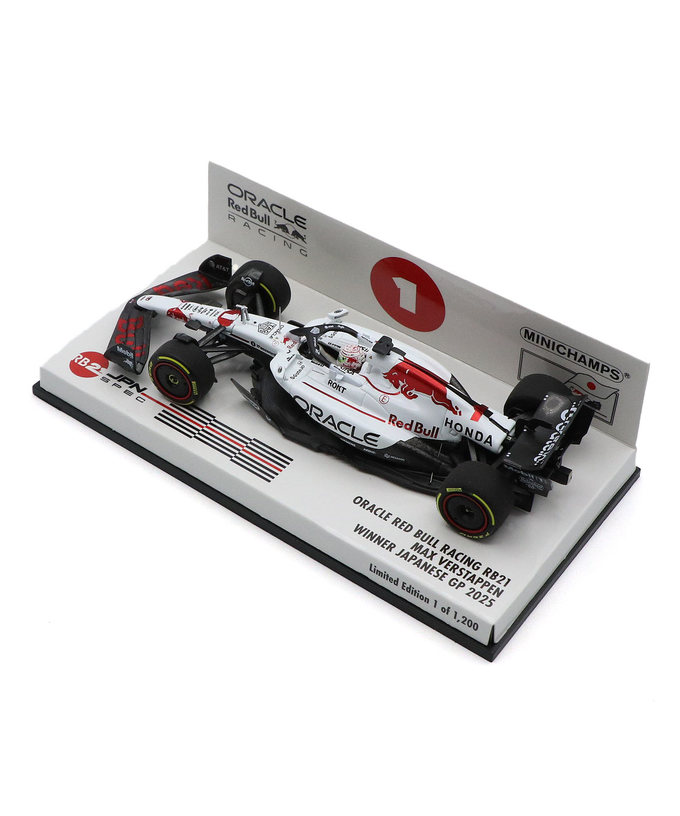 ミニチャンプス 1/43スケール オラクル レッドブル レーシング ホンダ RB21 マックス・フェルスタッペン 2025年 日本GP 優勝 /25f1m/25jp拡大画像