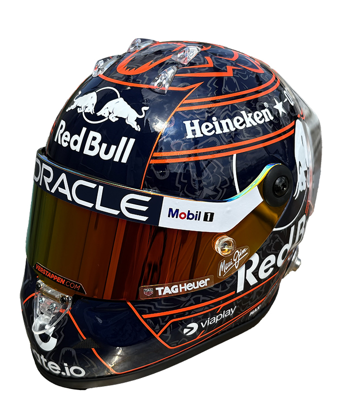 フェルスタッペン別注 シューベルト 1/2スケール マックス・フェルスタッペン 2025年 オレンジ ライオン ヘルメット レッドブル レーシング チーム/ARB拡大画像