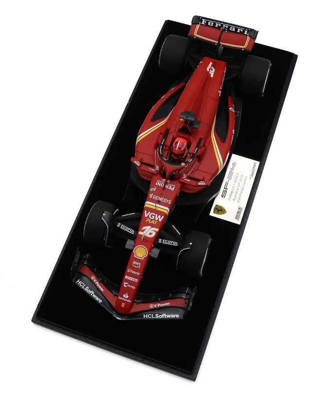 ルックスマート 1/18スケール フェラーリ SF-24 シャルル・ルクレール 2024年 オーストラリアGP 2位 /24f1m拡大画像