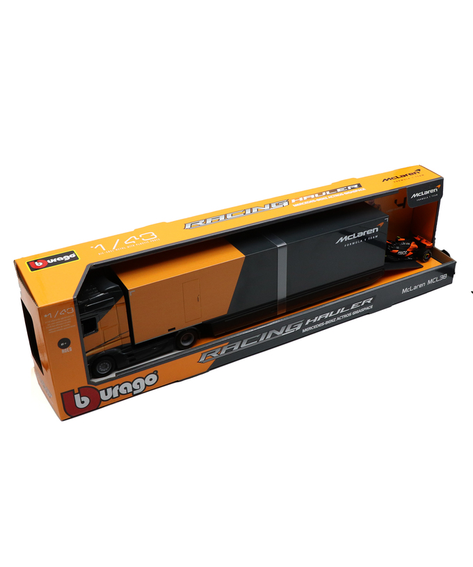 ブラゴ 1/43スケール マクラーレン メルセデス-ベンツ ACTROS GIGASPACE トランスポーター / MCL38 ランド・ノリス セット拡大画像