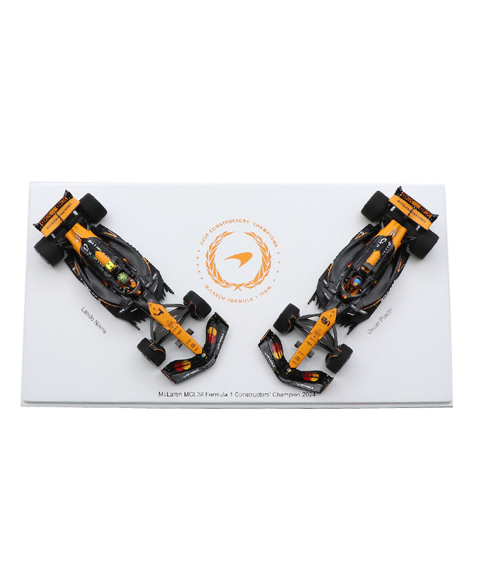 スパーク 1/43スケール マクラーレン F1 チーム MCL38 ノリス＆ピアストリ 2024年 コンストラクターチャンピオン セット /24f1m拡大画像