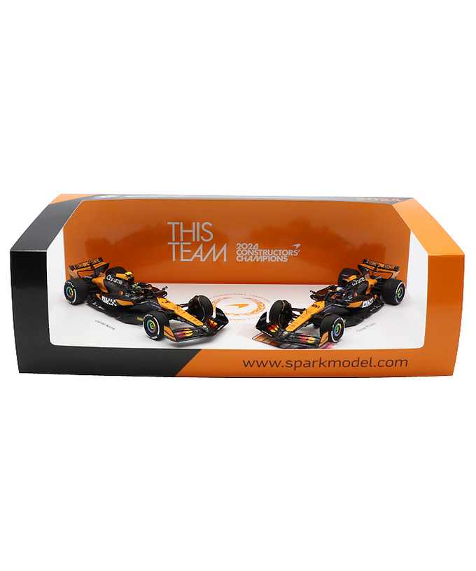 スパーク 1/43スケール マクラーレン F1 チーム MCL38 ノリス＆ピアストリ 2024年 コンストラクターチャンピオン セット /24f1m拡大画像