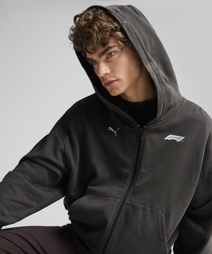 PUMA FORMULA1 グラフィック フルジップフーディー ブラック拡大画像