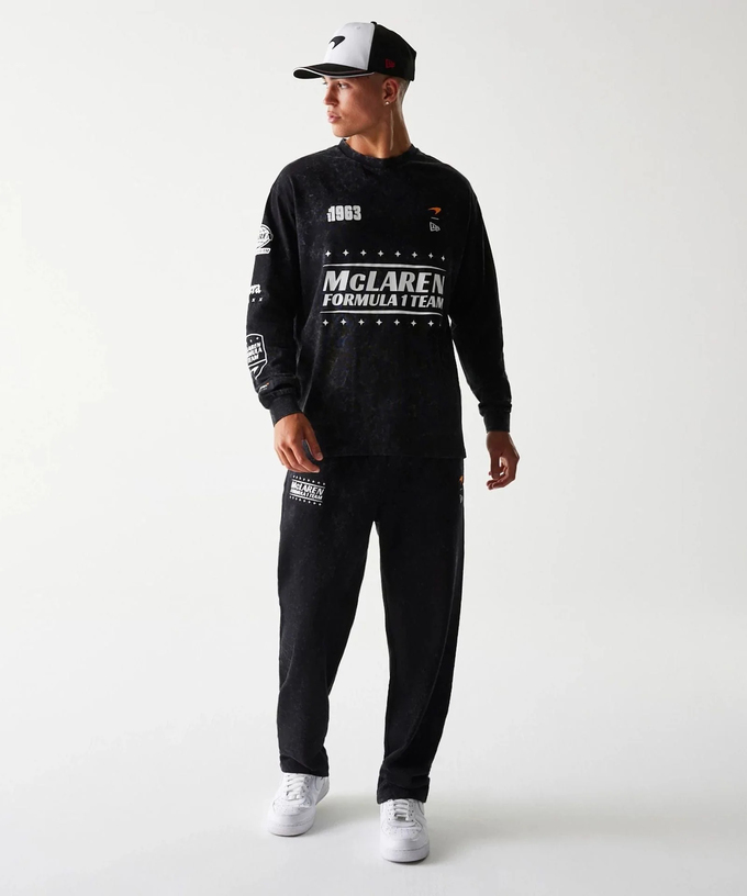 マクラーレン F1チーム NewEra ロングスリーブ レーシングTシャツ ブラック拡大画像